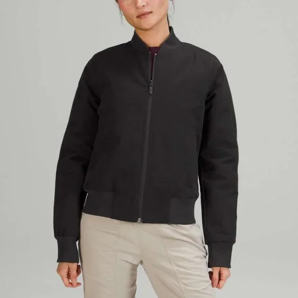 Lululemon Non-Stop Cotton Reversible Bomber Jacket in Black - Picture 16 of 16